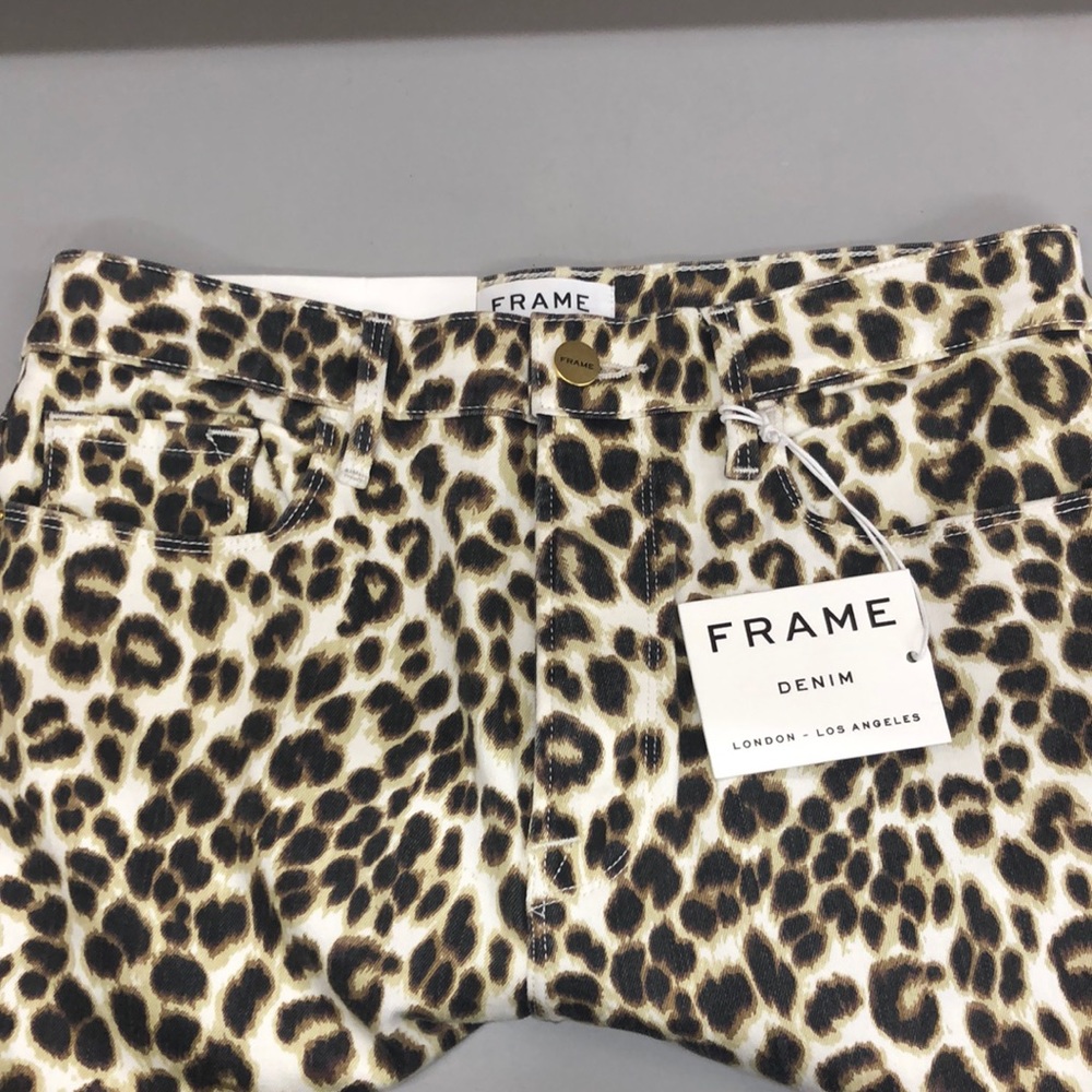Frame Jeans Ali Leopard Print High Waist Skinny 29 - Picture 9 of 12